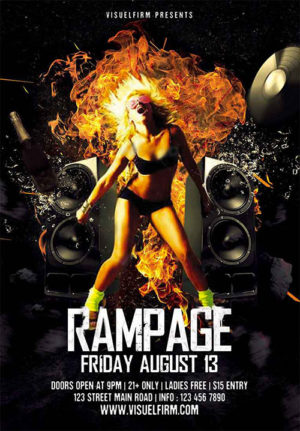Rampage Rock Music Flyer