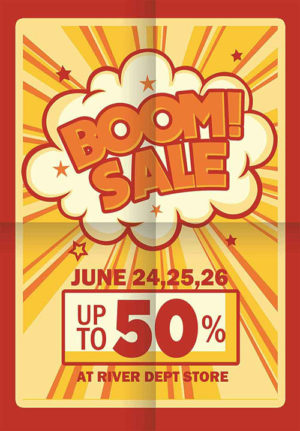 Retro Boom Sale Promotion