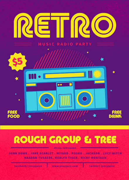 Retro Music Flyer 3