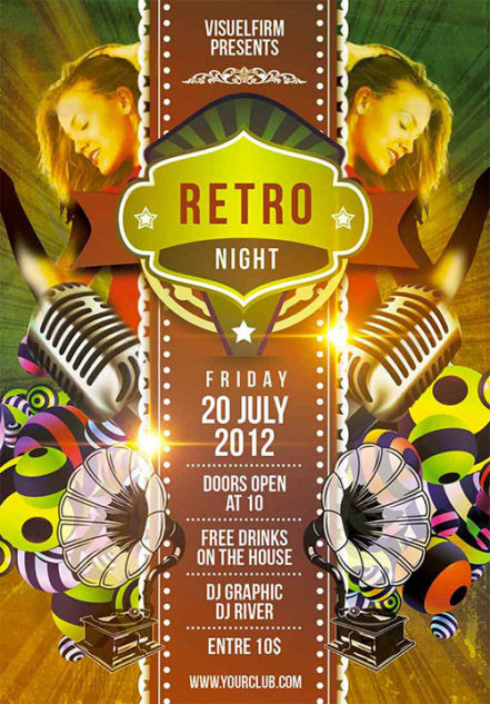 Retro Night Flyer 3