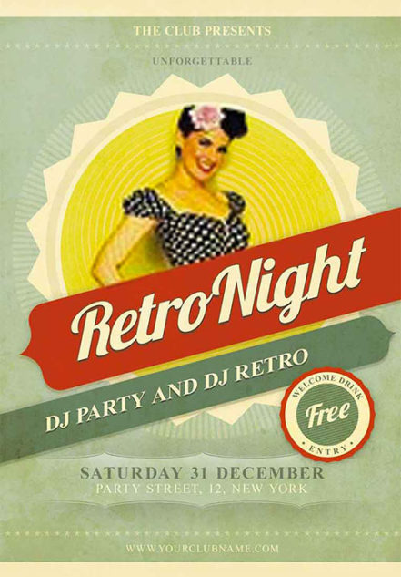 Retro Party Flyer 1