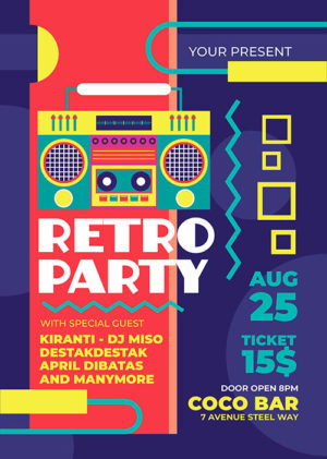 Retro Party Flyer 8