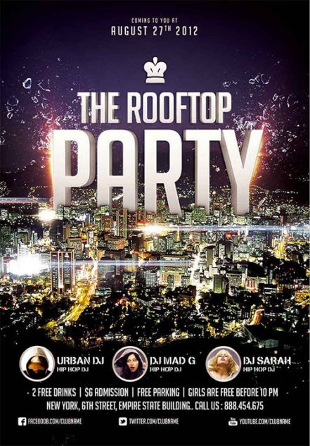 Roof Top Party Flyer