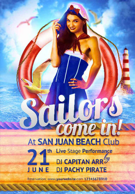 Sailor Party Flyer