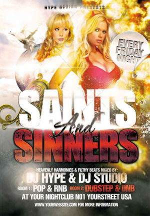 Saints & Sinners Flyer