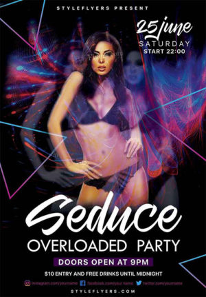 Seduce Overloaded Party Flyer FB