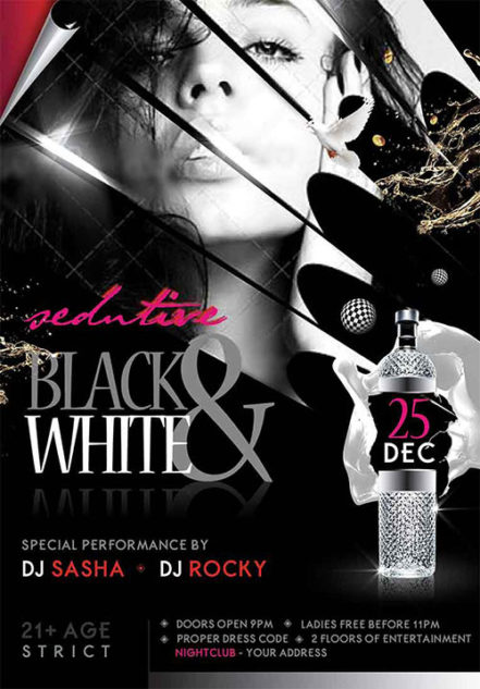 Seductive Black And White Flyer