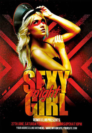Sexy Girl Night Flyer