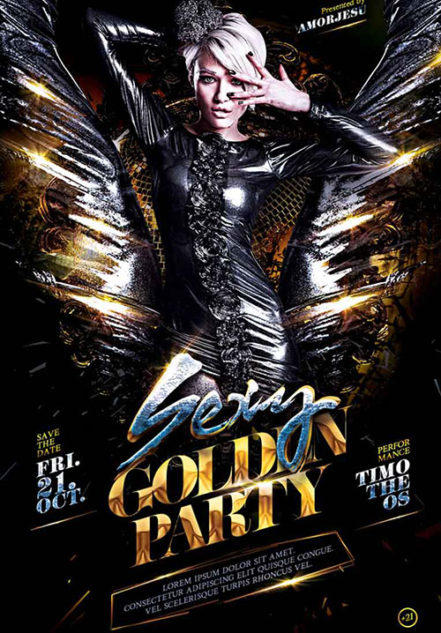Sexy Golden Party Flyer T1