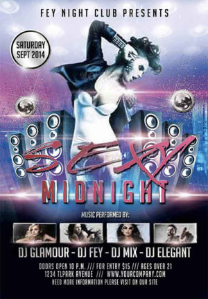 Sexy Midnight Party Flyer 8319970