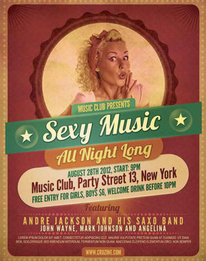 Sexy Music Party Flyer 1