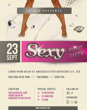 Sexy Music Party Night Flyer