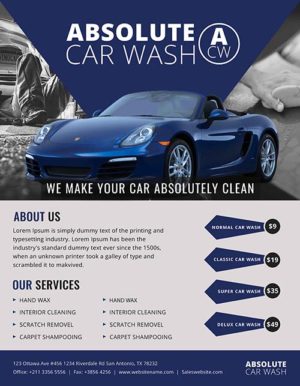 Simple Car Wash Flyer
