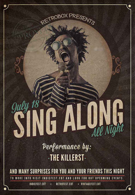 Sing Along Flyer Poster
