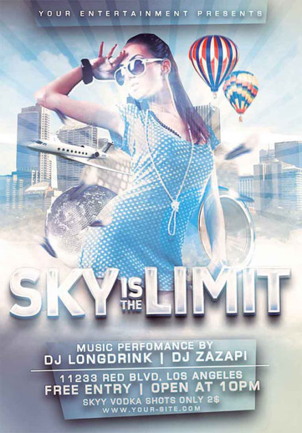 Sky Is The Limit Club Flyer