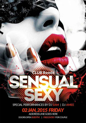 Snsual Sexy Party Flyer