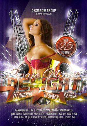 Space Night Delight Flyer