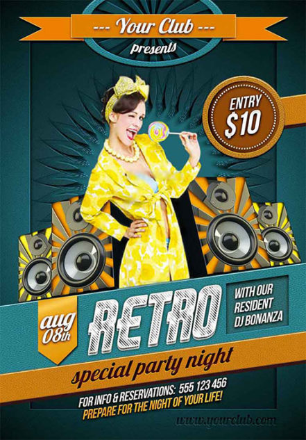 Special Retro Party Night Flyer