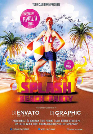 Splash Beach Party Flyer