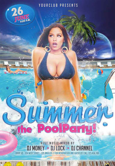 Splash Pool Party Flyer