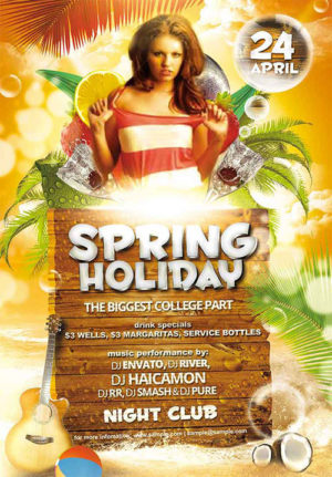 Spring Holiday Party Flyer