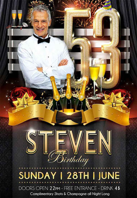 Stevens Birthday Flyer