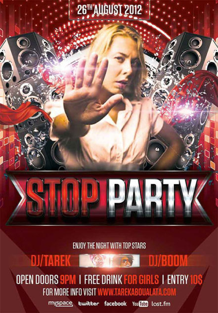 Stop Party Flyer