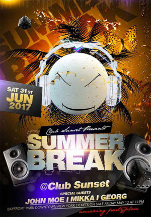 Summer Break Party Flyer 1