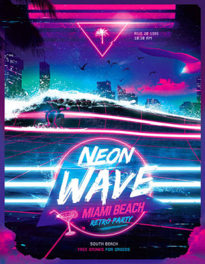 Synthwave Flyer Retrowave