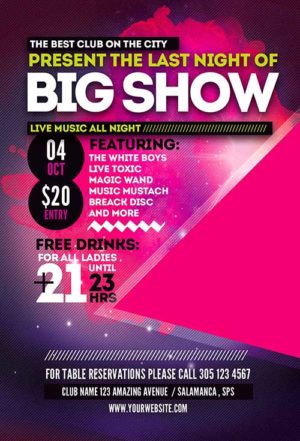 The Big Show Party Flyer