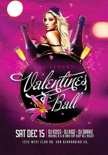 The Luxury Valentines Ball Flyer