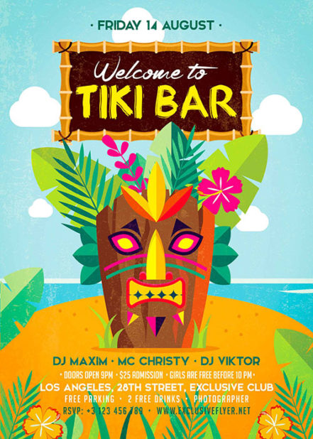 Tiki Bar Flyer 1