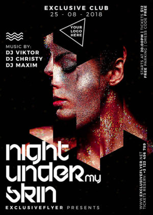 Under My Skin Night Flyer