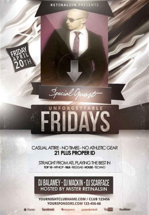 Unforgettable Fridays Flyer 2