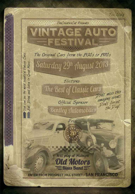 Vintage Car Flyer 1