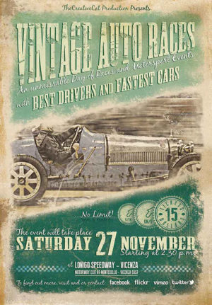 Vintage Car Flyer 2