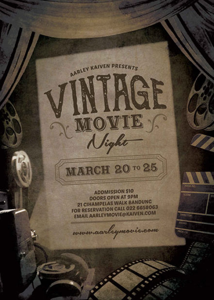 Vintage Movie Night Flyer 18