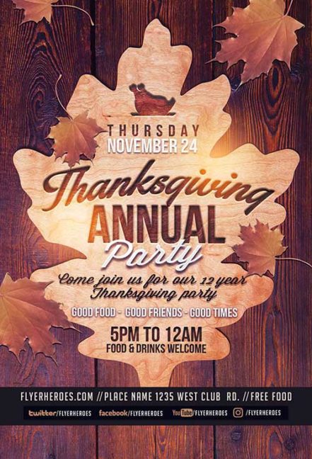 Wooden Thanksgiving Annual Party