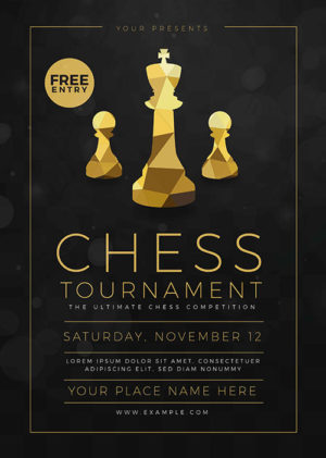 chess tournament event flyer