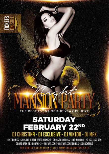 mansion party night