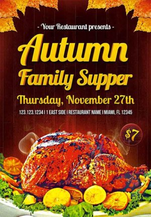 Autumn Family Supper Flyer