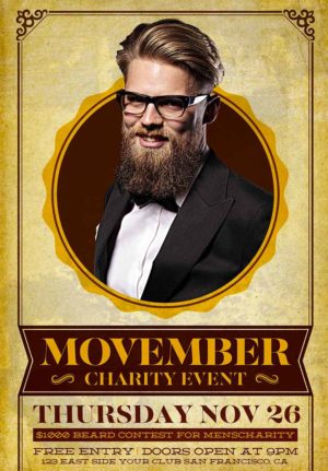 Movember Charity Event Flyer