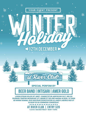 Winter Holiday Party Flyer