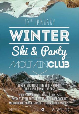 Winter Ski Party Flyer
