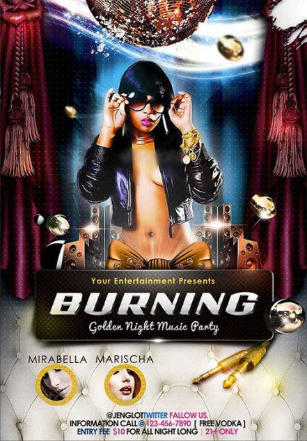 Burning Party Flyer 2