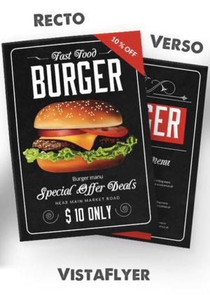 Double Sided Fast Food Flyer