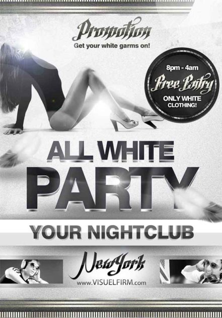 All White Party Flyer