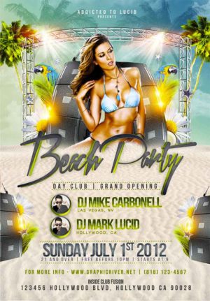 Beach Party Day Flyer