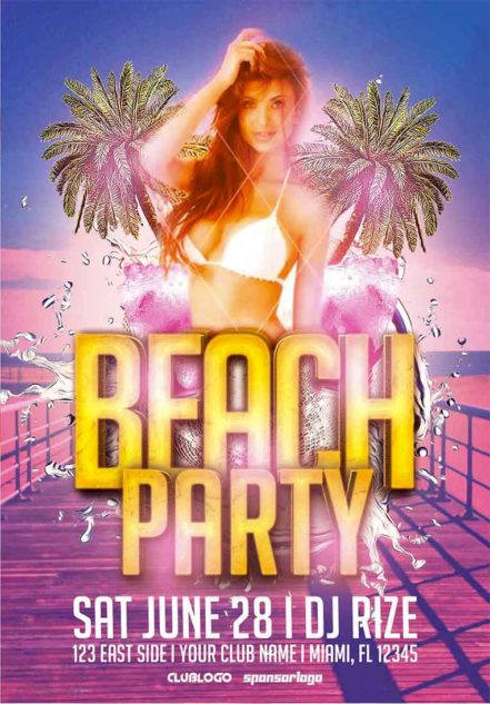 Beach Party Flyer 11