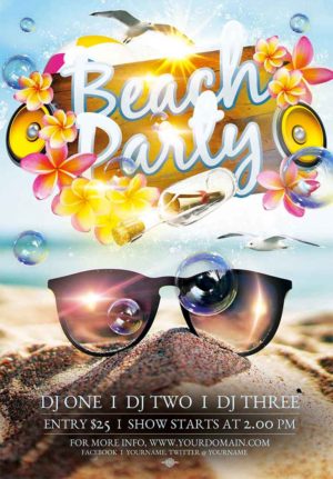 Beach Party Flyer 16